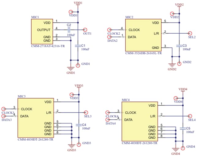 Schematic - Same Sky DEVKIT-MEMS-006 Microphone Development Kit
